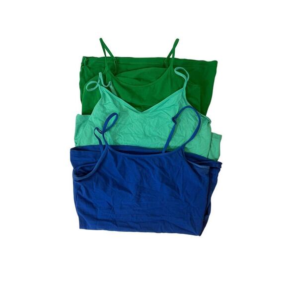 Express set of 3 cami tops blue, green size Medium - Picture 1 of 6